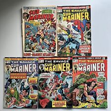 Marvel Comics Sub Mariner Lot #56 69 70 71 72 Namor Spider-Man 1972 picture