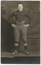 Texas High School Football Player RPPC Real Photo Postcard 1923 picture