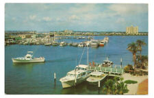 Clearwater Beach Florida FL Postcard Marina & Yacht Basin picture
