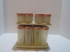 VTG TUPPERWARE MODULAR MATE  SPICE SHAKERS CONTAINER LAZY SUSAN SET PINK LIDS picture