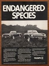 1975 Triumph Spitfire Cars Vintage Print Ad/Poster 70s Man Cave Bar Art Decor picture