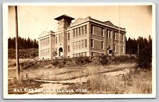 Colville WA Old Italianate High School Building On Hill w/Clocktower~RPPC c1915 picture