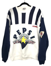 Vtg Pepsi Charter Member Star Patch Stripes  Sweatshirt Sz Large USA picture