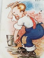 C 1910 I'll Have Her If I Must Wash Every Day Boy Comic English French Postcard picture