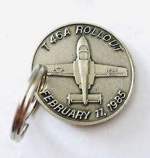 Rare 1985 Fairchild Republic T-46A USAF Rollout Coin Key Ring US Air Force Jet picture