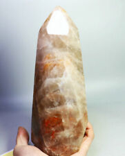 3.77lb Natural Red FIRE Hematoid Polished Crystal Obelisk Wand Point Healing picture