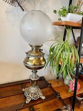 Antique bradley hubbard ornate banquet oil lamp electrified circa 1888  picture