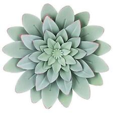 3D Metal Succulent Wall Decor Green Hand Painted Hanging Metal Flowers Wall Deco picture