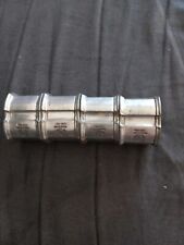French Pierre Deux Pewter Napkin Rings Lot of 4 LEAD FREE Les Stains Vintage picture