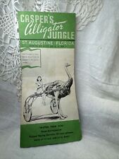 CASPER'S ALLIGATOR JUNGLE St. Augustine FL Brochure -  Sulky Ostrich Race Track picture