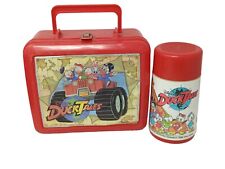 DISNEY 1986 Vintage Duck Tales Red Plastic Lunchbox & Thermous Duck Tales READ picture