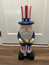 25.5” Tall Uncle Sam USA Patriotic July 4th Blow Mold New Santa Claus American picture