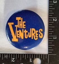 Vintage The Ventures Pin Back Button Surf Guitar Heroes Clasdic Logo Large picture