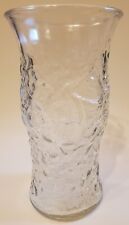 Vintage EO Brody Clear Crinkle Glass Vase - 9.5 Inch picture