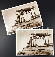 AZUSA Post Card “TRIBUTE TO THE DEAD” Blackfoot 6X4.25 Sepia 1994 Set Of 2 picture
