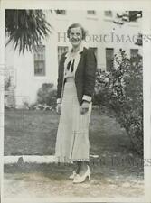 1934 Press Photo Ethel L. Chase at Belmont Manor in Bermuda - nei05588 picture