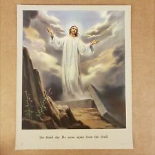 Vintage Religious Lithograph Print - Apostles Creed - Jesus - Printed in Italy picture