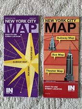 lot of 2 NEW YORK CITY SUBWAY & THEATER & BUS MAP Volume 15 & 25 (Fall 2011) picture