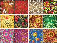Mexican Talavera Decorative Floral Stickers - (Pack of 24) 6X6 Inch Peel and Sti picture