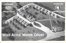 Fort Wayne Indiana Bird's Eye View of West-Acres Motor Court Postcard picture