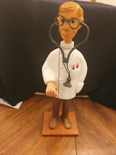 Vintage Italian Romer Hand Carved Wood Doctor Physician Figure picture