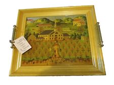 Beautiful Charles Wysocki Wedding Day Art Print Wood Frame Serving Tray  picture