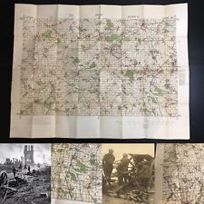 Rare WWI 1916 British France Ypres Ordinance Artillery Marker Trench Map Relic picture