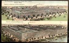 Vintage Postcard 1913 Studebaker Corp. Plants 1 & 3, Detroit, Michigan (MI) picture