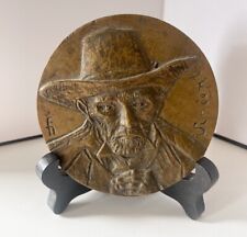 Vintage Bronze Madel Vincent Van Gogh Portrait Paperweight Decor 3.5” picture