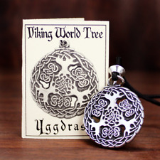 Pewter Yggdrasil Tree of Life Pendant - Norse Viking Asatru Knot Work Jewelry picture