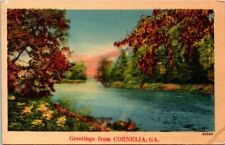 Cornelia, GA Greetings From Postcard Linen Posted 1948 picture