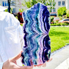 5.56LB Natural colored fluorite slice quartz crystal flake mineral specimen picture