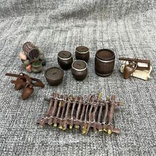 LOT OF 9 FONTANINI NATIVITY VILLAGE ACCESSORIES RARE RETIRED 1995  Water Well + picture