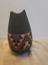 Vintage Native American Sioux Pottery Ovoid Vase Signed RAMONA SP-RC-SD picture