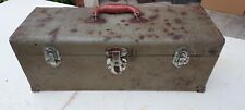 Vintage Union(?) Military (?) Tool Box with Tray. Made in USA. picture