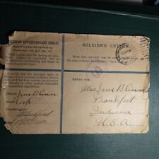 WW1 Era Soldier's Letter Cover..  1918 U. S. Army Postal Service No. 2 Cancel. picture