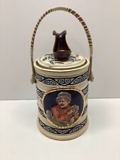 Vintage made in Japan ceramic canister relief humidor w/ handle 13.5” Tall picture