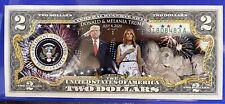 DONALD TRUMP & MELANIA July 4th, 2020 Two Dollar Bill, Legal Tender Bank dollars picture