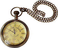 Vintage Victoria London Antique Brass Pocket Watch Collectible & Gift picture