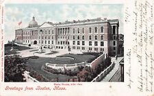 State House, Side View, Greetings from Boston, MA., Early Postcard, Used in 1904 picture