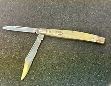 Vintage IMPERIAL R.I. USA 2 Blade Pocket Knife Shield Mother of Pearl NEVER USED picture