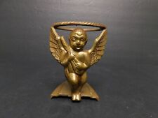 Vintage Brass Cherub Candle Holder/Planter Bowl Sphere Ex. Vtg. Condition picture