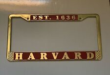 Harvard License Plate Holder Brand New Gold And Red picture