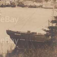 1934 RPPC Nautilus Boat Sailing Company Auntie Team Boothbay Harbor ME Postcard picture