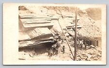 RPPC Slate Quarry Stone Cutters Workers Real Photo  P341 picture