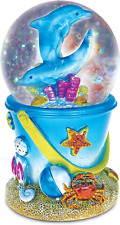 COTA Global Dolphin Sand Bucket Snow Globe - Water Globe Figurine with Sparkling picture