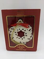 LENOX 2011 Annual Christmas Wrappings Wreath Ornament Porcelain NIB picture