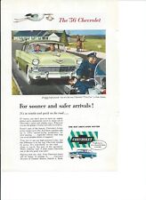 2 Original 1956 Chevrolet vintage print ad (ads): Two Ten Sedan, Bel Air 4 Dr HT picture