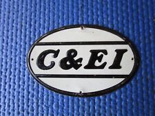 Vintage Chicago & Eastern Illinois Railroad Metal Tag/Plate picture
