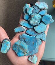 7 Oz High End Old Stock Ithica Peak Turquoise Rough/slabs Backed Pieces picture